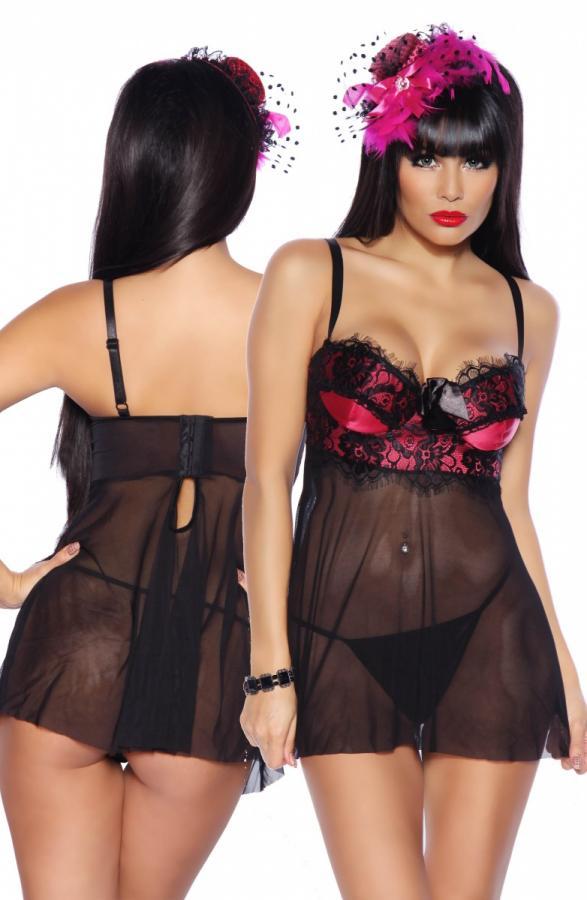 Babydoll mit gepolsterten Cups Atixo