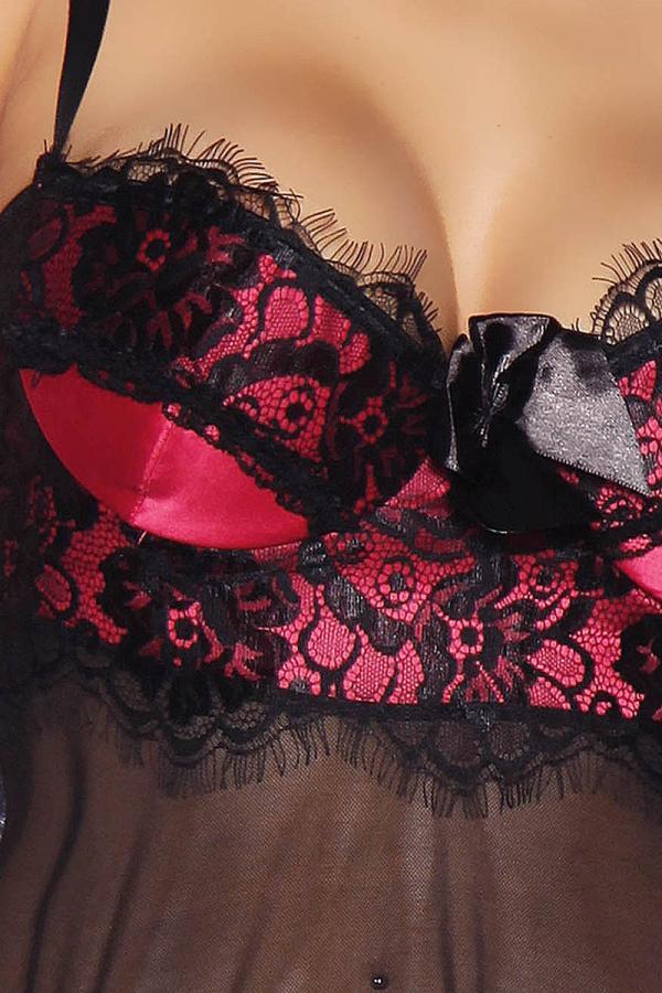 Babydoll mit gepolsterten Cups Atixo