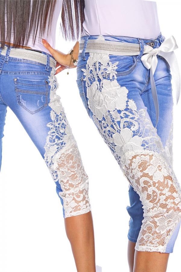 Capri-Jeans mit Spitze Atixo