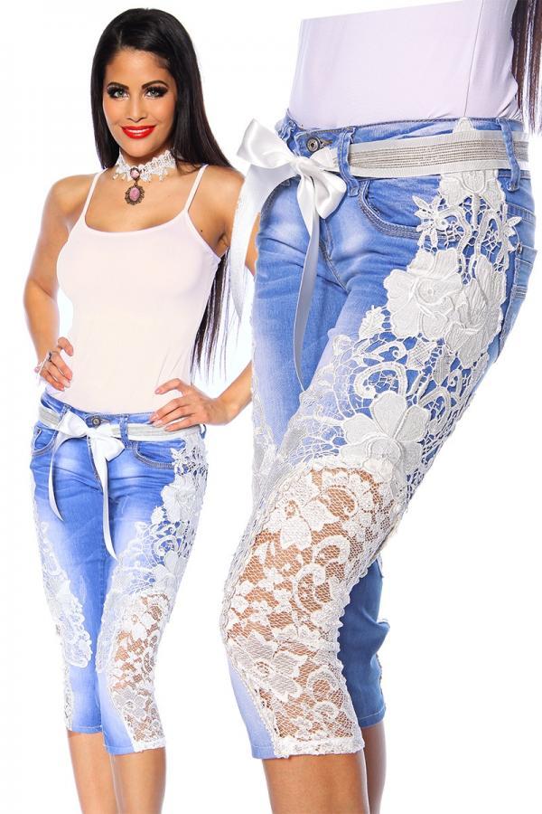 Capri-Jeans mit Spitze Atixo