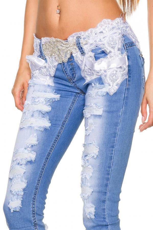 Capri-Jeans mit Spitze Atixo