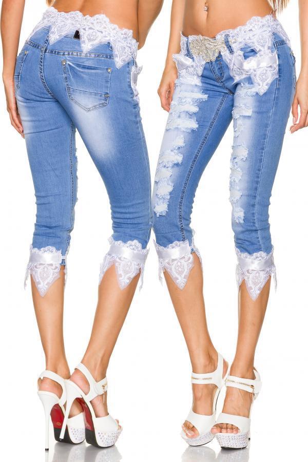 Capri-Jeans mit Spitze Atixo