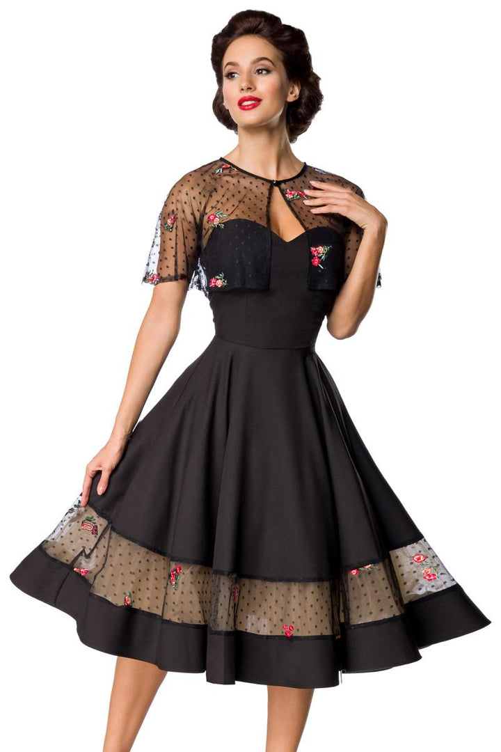 Vintage-Kleid mit Cape Belsira