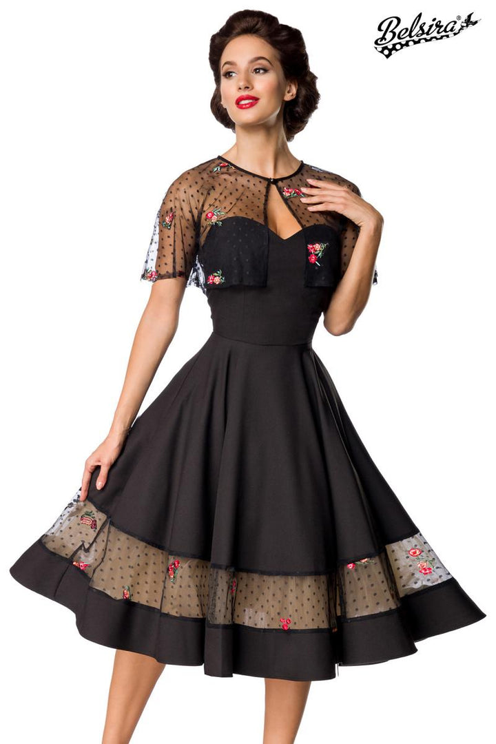 Vintage-Kleid mit Cape Belsira