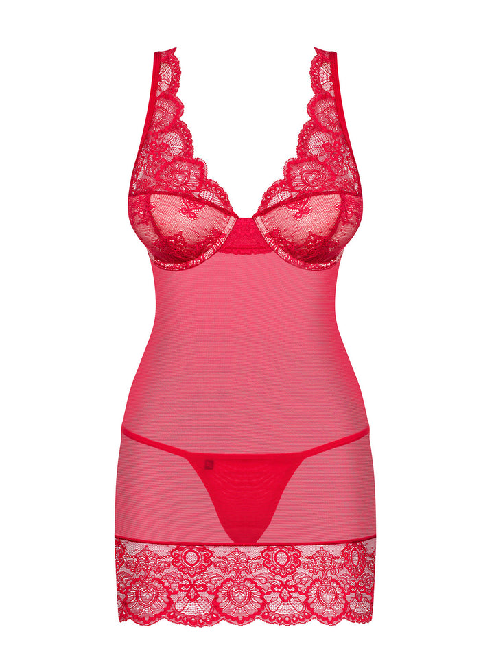 853-CHE-3 Chemise rot Obsessive