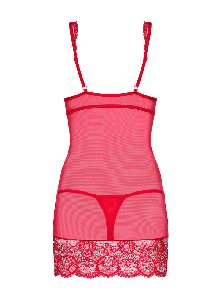 853-CHE-3 Chemise rot Obsessive