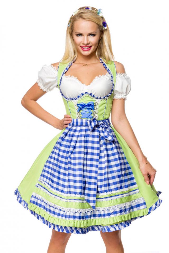 Unterbrustdirndl mit Karoschürze Dirndline