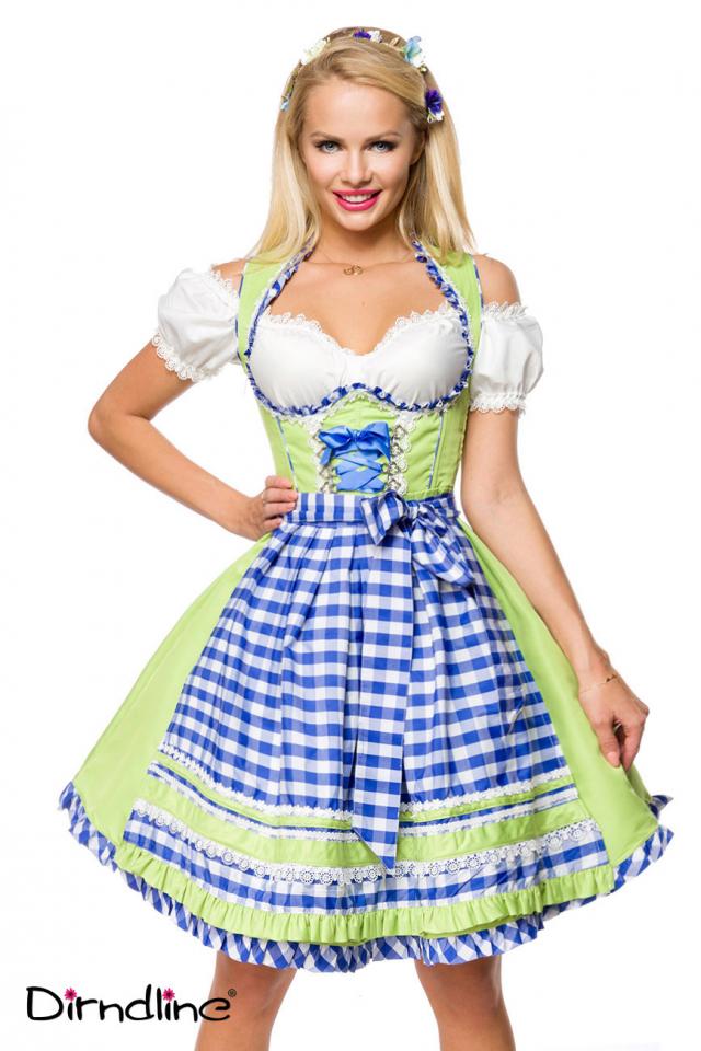 Unterbrustdirndl mit Karoschürze Dirndline