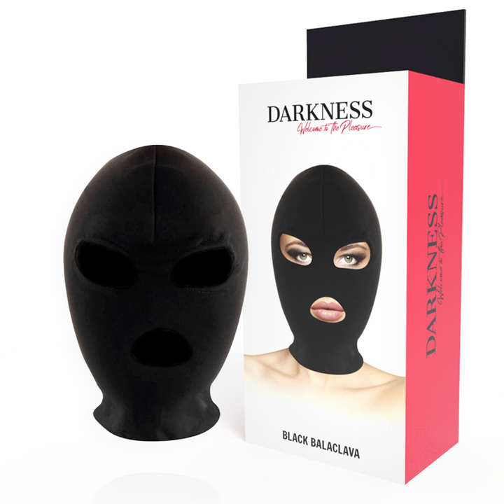 DARKNESS - BDSM-SUBMISSION-MASKE, MUND UND AUGEN SCHWARZ FETISCH,BDSM-Artikel,BDSM-Hut günstig kaufen