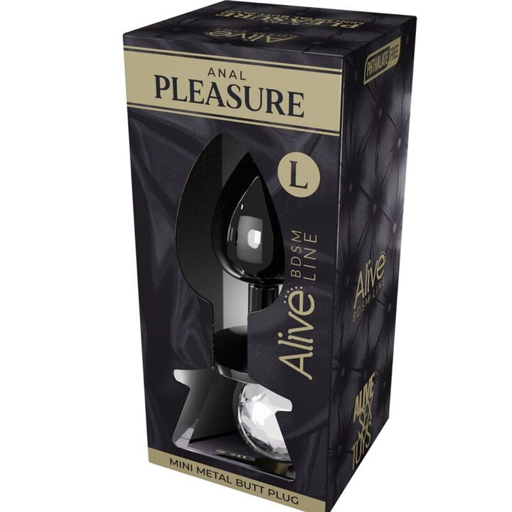 ALIVE - ANAL PLEASURE MINI PLUG METALL WEISS GRÖSSE L ALIVE