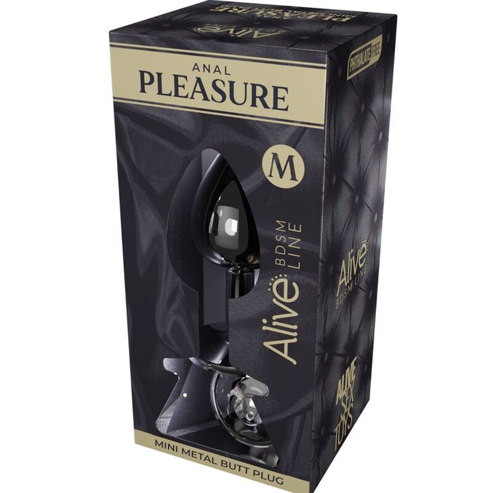 ALIVE - ANAL PLEASURE MINI PLUG METALL SCHWARZ GRÖSSE M ALIVE