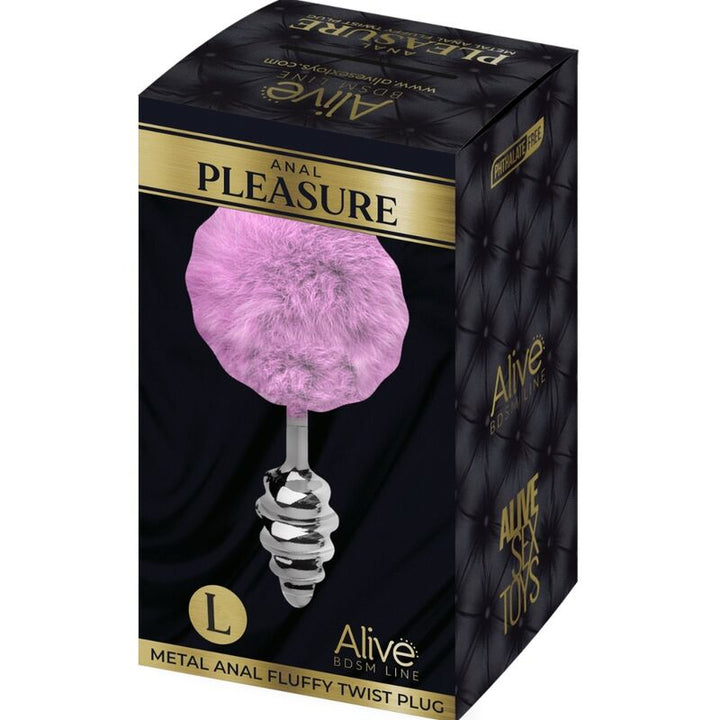 ALIVE - ANAL-VERGNÜGENS-SPIRAL-METALL-FLUFFY-VIOLET GRÖSSE L ALIVE