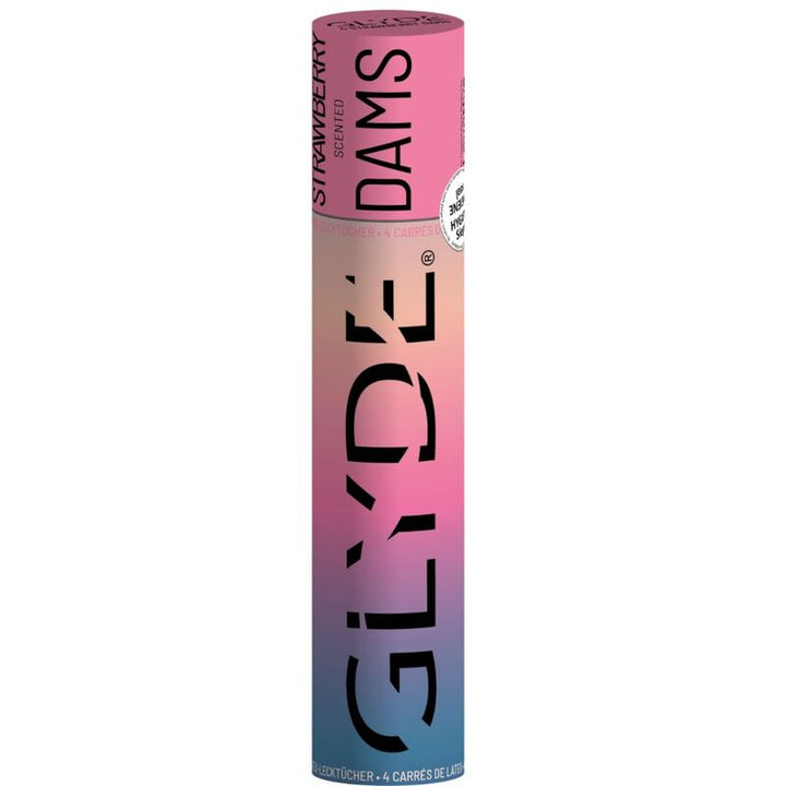 SHEER GLYDE - DAMS LAMINAS LATEX ORALSEX ERDBEERE KONDOME,Schutz vor Oralsex günstig kaufen