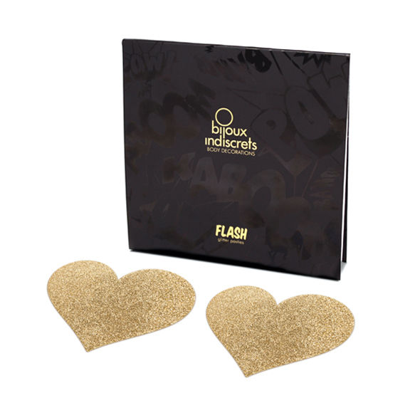 BIJOUX - INDISCRETS FLASH GOLDEN HEART NIPPELABDECKUNGEN BIJOUX FLASH COLLECTION