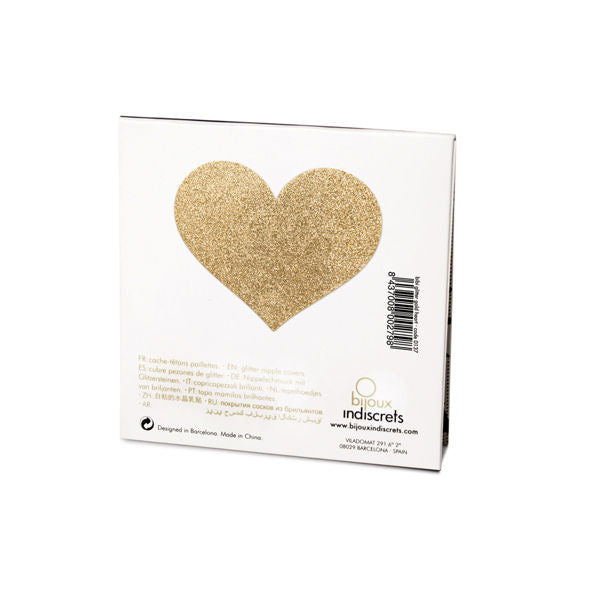 BIJOUX - INDISCRETS FLASH GOLDEN HEART NIPPELABDECKUNGEN BIJOUX FLASH COLLECTION