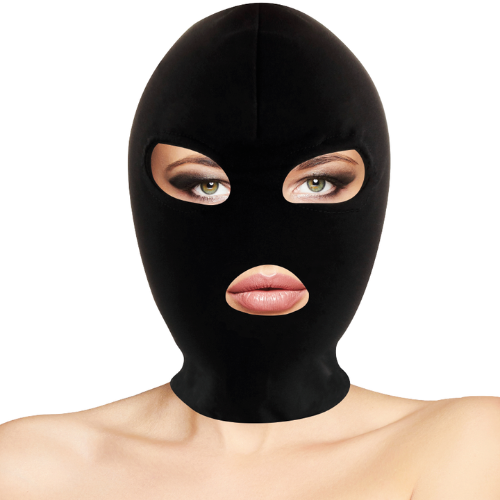 DARKNESS - BDSM-SUBMISSION-MASKE, MUND UND AUGEN SCHWARZ FETISCH,BDSM-Artikel,BDSM-Hut günstig kaufen