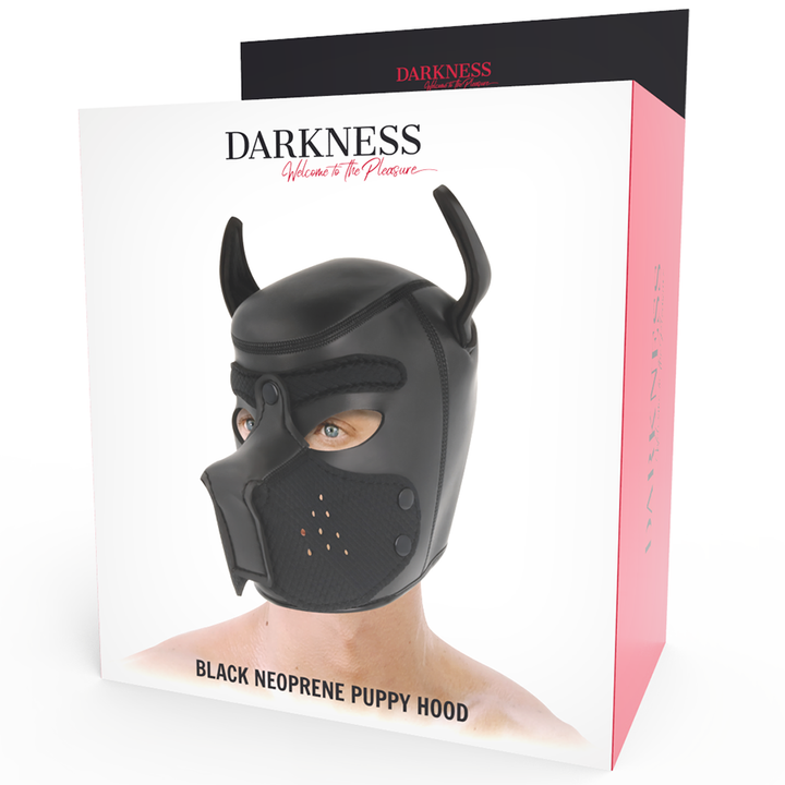 DARKNESS - NEOPREN-HUNDEMASKE MIT ABNEHMBARER MAULE M FETISCH,Knechtschaft,SM-Maulkorb günstig kaufen